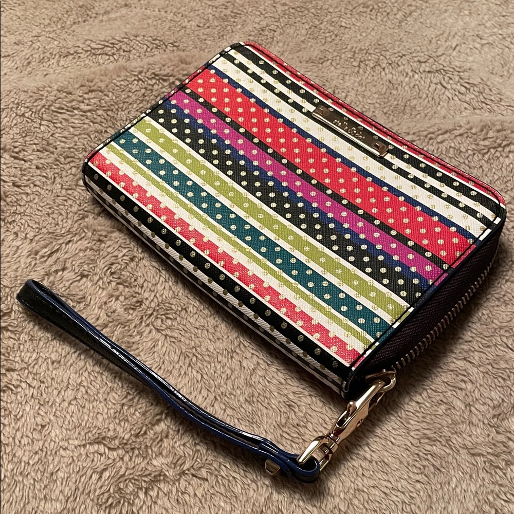 Kate Spade Multicolor Striped Wristlet